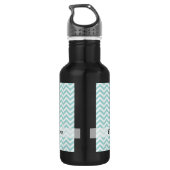 Zickzack Aqua-Muster Trinkflasche (Rückseite)