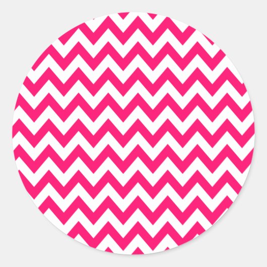 Zickzack Aufkleber in Hot Pink (Vorderseite)