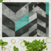 Zickzack Ausschluss II Geschirrtuch (Gefaltet)