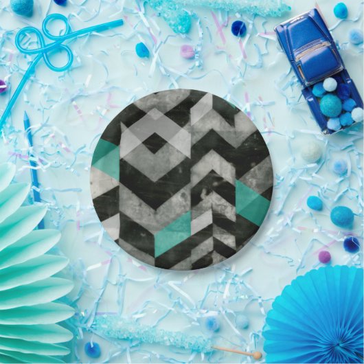 Zickzack Ausschluss II Pappteller (Party)