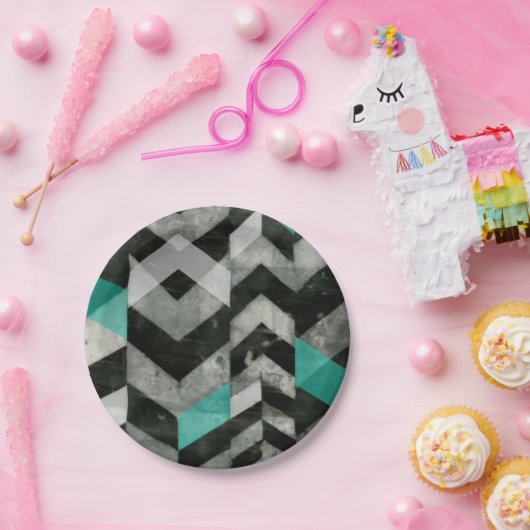 Zickzack Ausschluss II Pappteller (Party)