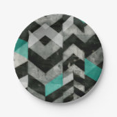 Zickzack Ausschluss II Pappteller (Vorderseite)