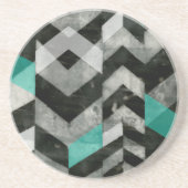 Zickzack Ausschluss II Sandstein Untersetzer (Vorne)