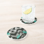 Zickzack Ausschluss II Sandstein Untersetzer (Seite)