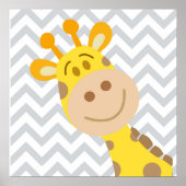 Zickzack Baby Giraffe Kinderzimmer Wall Art Poster (Vorne)