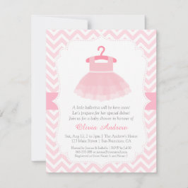 Zickzack Ballerina Girl Kinderdusche Einladungen