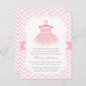 Zickzack Ballerina Girl Kinderdusche Einladungen (Vorne/Hinten)