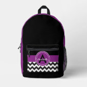 Zickzack Bedruckter Rucksack (Vorderseite)