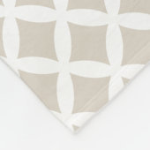 Zickzack, beige und rosa Monogramm Fleecedecke (Ecke)