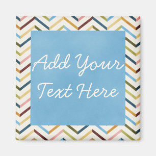 Zickzack, benutzerdefiniertes Mehrfarben-Quadrat-M Magnet