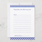 Zickzack Beratung für Junge Mütter in Blau und Wei Einladung (Vorderseite)