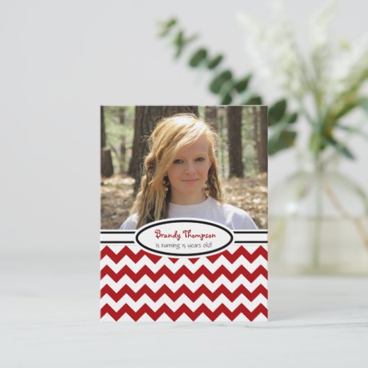 Zickzack: Bild:Party Einladung (Stehend Vorderseite)