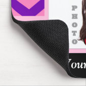 Zickzack Bildvorlage in Rosa Mousepad (Ecke)