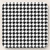 Zickzack Black in White Getränkeuntersetzer (Vorderseite)