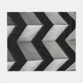 ZICKZACK BLACK UND WEISS-PAPIER FLEECEDECKE (Vorderseite (Horizontal))