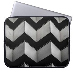ZICKZACK BLACK UND WEISS-PAPIER LAPTOPSCHUTZHÜLLE