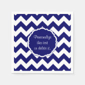 Zickzack, blau-weiß, dunkel- serviette (Vorderseite)