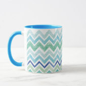 Zickzack blaue Tasse (Links)