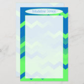 Zickzack blaue und grüne Stationierung für Handsch (Vorne/Hinten)