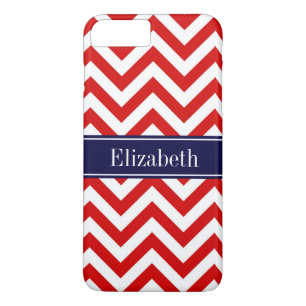 Zickzack blauer Name Monogram Case-Mate iPhone Hülle