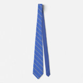 Zickzack blaues und graues Design Krawatte (Vorderseite)