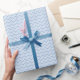 Zickzack blaues Wrapping-Papier Geschenkpapier