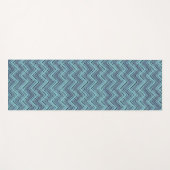 Zickzack Blautöne Yogamatte (Vorderseite (Horizontal))