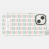 Zickzack Boho-Muster iPhone Hülle (Rückseite (Horizontal))