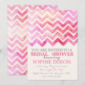 Zickzack Brautdusche Einladung (Vorne/Hinten)