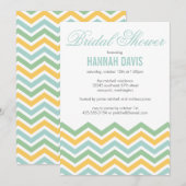 Zickzack Brautdusche Einladung (Vorne/Hinten)