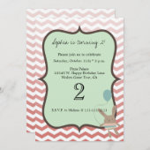 Zickzack Bunny Einladung (Vorne/Hinten)