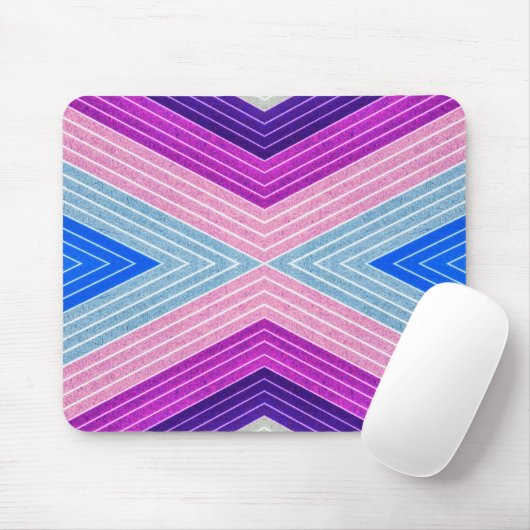 Zickzack, buntes Fiber Mousepad (Mit Mouse)