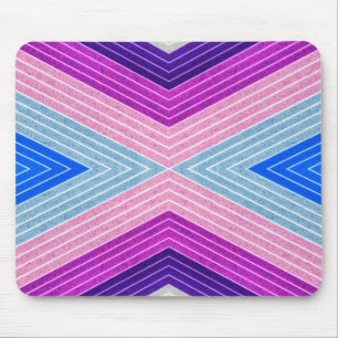 Zickzack, buntes Fiber Mousepad
