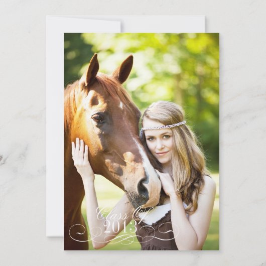 Zickzack Chalkboard-Abschluss Einladung (Rückseite)