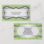 Zickzack Cheveron Muster Visitenkarte (Vorne/Hinten)
