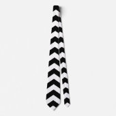 Zickzack-Chevron-Schwarz-Weiß Krawatte (Vorderseite)