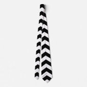 Zickzack-Chevron-Schwarz-Weiß Krawatte (Rückseite)