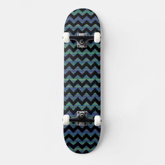 Zickzack coole Streifen Skateboard (Vorderseite)