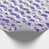 Zickzack Dalmatiner Lila und weiß Geschenkpapier (Ecke)