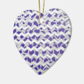 Zickzack Dalmatiner Lila und weiß Keramik Ornament (Links)