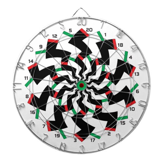 Zickzack-Dartscheibe Dartscheibe (vorne)