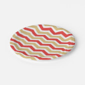 Zickzack Deko Pappteller (Schrägansicht)