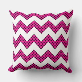 Zickzack dekoratives Kissen mit rosafarbenen schwa