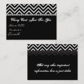 ZICKZACK DESIGN BLING Business Card TEMPLATE Visitenkarte (Vorne/Hinten)