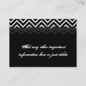 ZICKZACK DESIGN BLING Business Card TEMPLATE Visitenkarte (Rückseite)