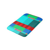 Zickzack Design der Schwarzen Linie Badematte (Schrägansicht)