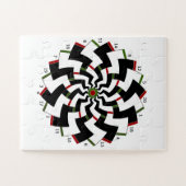 Zickzack-Design für Dartboard Puzzle (Horizontal)