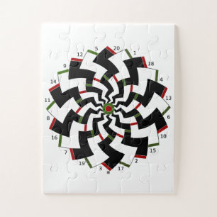 Zickzack-Design für Dartboard Puzzle