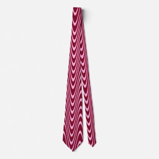 Zickzack Design in Rosa und Dunkelrot Krawatte (Vorderseite)