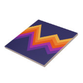 Zickzack-Design lila, orange und gelb Fliese (Seite)